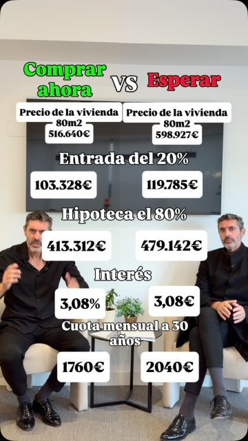 No cometas ESTE error al comprar una vivienda 👇
Si estás esperando a que bajen los precios o a que lleguen mejores condiciones para comprar una casa, podrías estar cometiendo un error.
Porque mientras esperas el momento perfecto, los precios pueden seguir subiendo y tú puedes continuar pagando alquiler durante meses o incluso años.
Entonces, ¿cuándo es un buen momento para comprar una casa?
Cuando se cumplen estas 3 condiciones:
1. Tienes ahorrado el dinero necesario para la entrada y los gastos de la compra.
2. Puedes asumir la hipoteca cómodamente, teniendo en cuenta también los impuestos, los seguros, el mantenimiento y otros gastos.
3. Tienes pensado vivir en esa vivienda durante varios años, idealmente 5 o más, para que la compra tenga sentido a largo plazo.
Si todavía no cumples estos requisitos, quizá lo más inteligente sea prepararte antes de dar el paso.
Pero tomar decisiones financieras basándote únicamente en factores externos, como los precios del mercado o los tipos de interés, es arriesgado.
Nadie puede predecir con certeza qué va a pasar.
La clave no es comprar en el momento perfecto, sino comprar cuando tu situación financiera te lo permita.
🏡 ¿Quieres vender tu casa o necesitas ayuda para comprar una vivienda?
Escríbeme por privado la palabra TITÁN y analizaremos tu caso de forma personalizada para encontrar la mejor estrategia para ti.