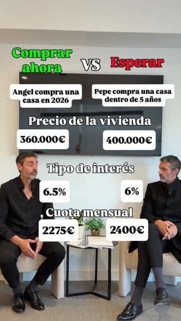 No cometas ESTE error al comprar una vivienda 👇
Si estás esperando a que bajen los precios o a que lleguen mejores condiciones para comprar una casa, podrías estar cometiendo un error.
Porque mientras esperas el momento perfecto, los precios pueden seguir subiendo y tú puedes continuar pagando alquiler durante meses o incluso años.
Entonces, ¿cuándo es un buen momento para comprar una casa?
Cuando se cumplen estas 3 condiciones:
1. Tienes ahorrado el dinero necesario para la entrada y los gastos de la compra.
2. Puedes asumir la hipoteca cómodamente, teniendo en cuenta también los impuestos, los seguros, el mantenimiento y otros gastos.
3. Tienes pensado vivir en esa vivienda durante varios años, idealmente 5 o más, para que la compra tenga sentido a largo plazo.
Si todavía no cumples estos requisitos, quizá lo más inteligente sea prepararte antes de dar el paso.
Pero tomar decisiones financieras basándote únicamente en factores externos, como los precios del mercado o los tipos de interés, es arriesgado.
Nadie puede predecir con certeza qué va a pasar.
La clave no es comprar en el momento perfecto, sino comprar cuando tu situación financiera te lo permita.
🏡 ¿Quieres vender tu casa o necesitas ayuda para comprar una vivienda?
Escríbeme por privado la palabra TITÁN y analizaremos tu caso de forma personalizada para encontrar la mejor estrategia para ti.